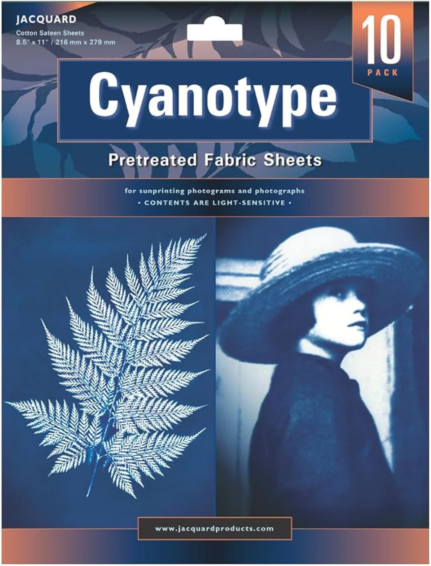 Feuilles tissu prétraitées pour cyanotype
