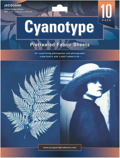 Feuilles tissu prétraitées pour cyanotype