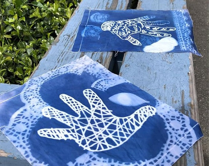 Feuilles tissu prétraitées pour cyanotype