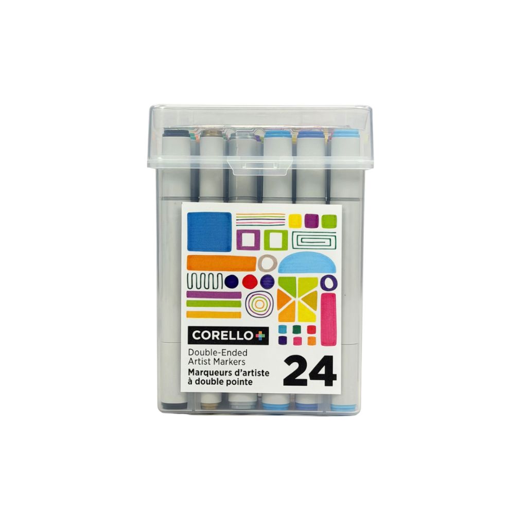 Corello+ Alcohol Markers – Dual Chisel & Fine Tips – 24 Colours