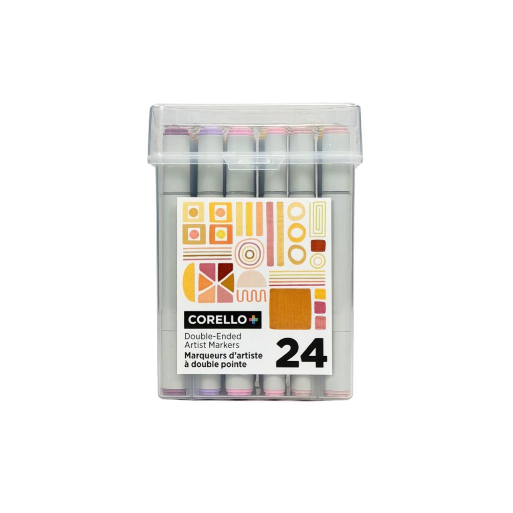 Corello+ Alcohol Markers – Dual Chisel & Fine Tips – 24 Colours