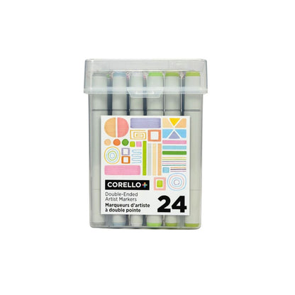 Corello+ Alcohol Markers – Dual Chisel & Fine Tips – 24 Colours