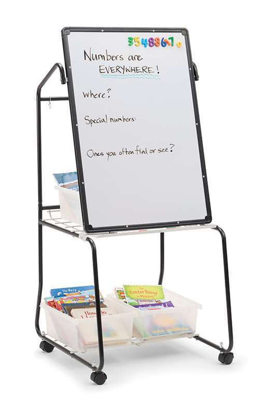 Teaching Easel with Clear Storage Tubs