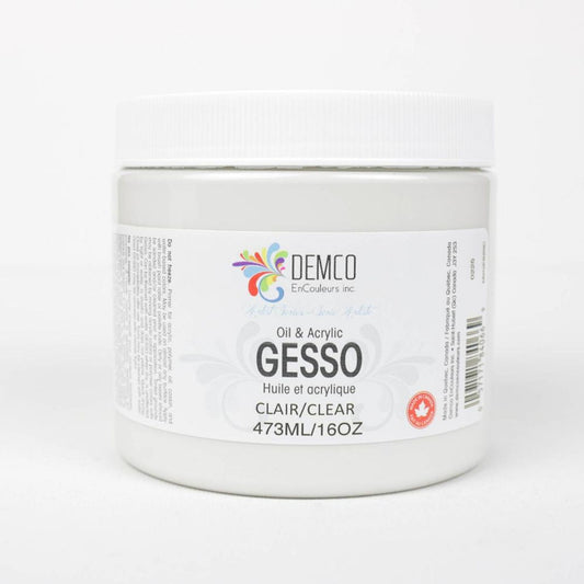 Gesso clair 473 ml – Apprêt pour peinture et arts plastiques