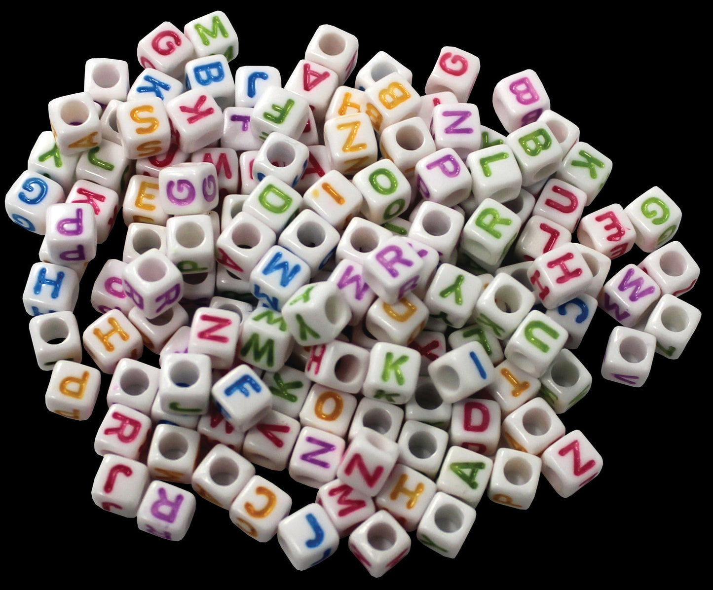 Perles alphabet carrées