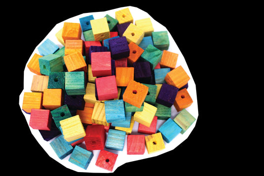 Perles carrées en bois