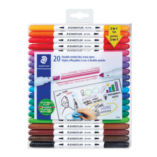 Marqueurs effaçables à sec à double pointe Staedtler