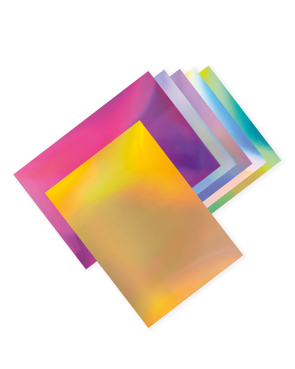 Assortiment de papier et carton miroir irisé – 24 x 34 cm