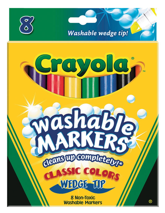 Marqueurs lavables Crayola – Pointe biseautée