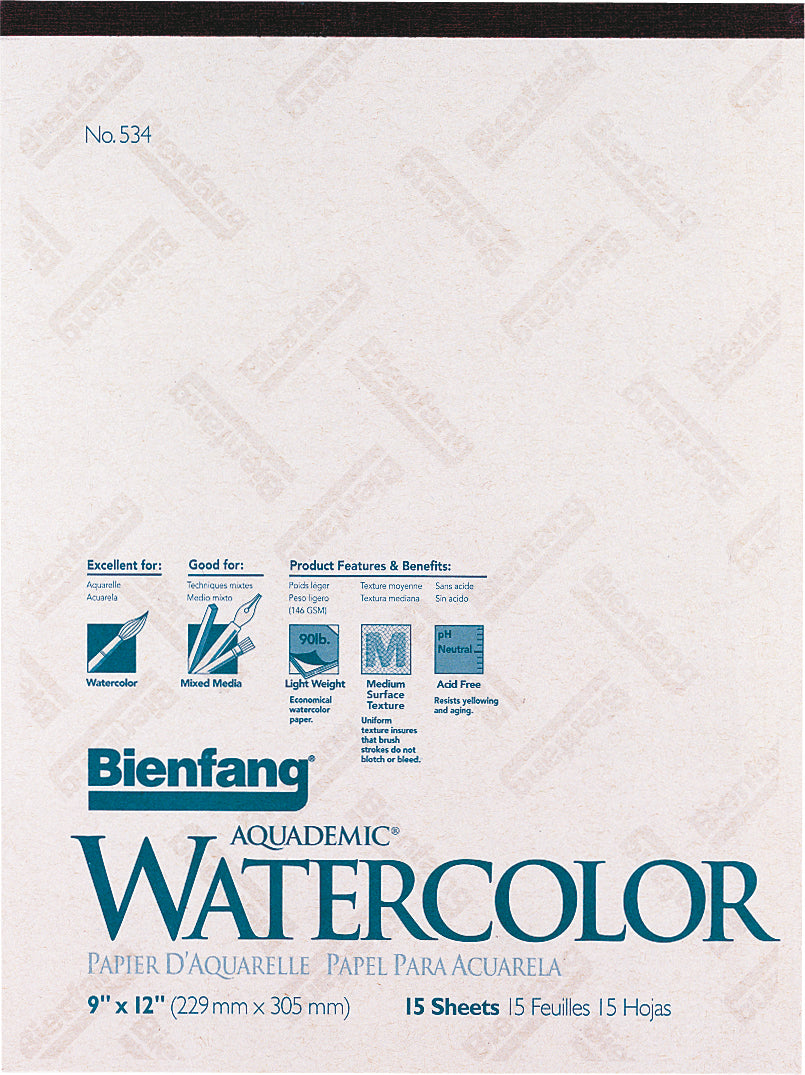 Tablette aquarelle 146 g/m2 (90 lb)