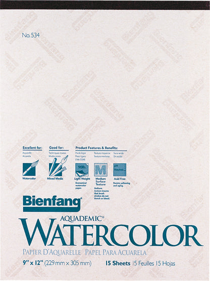 Tablette aquarelle 146 g/m2 (90 lb)