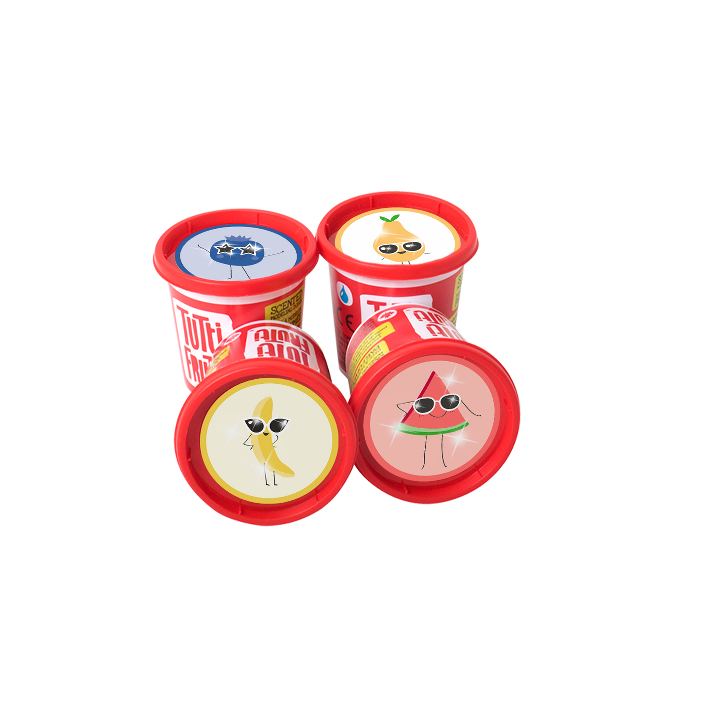 Tutti Frutti – 4 pots scintillants Parfums de fruits