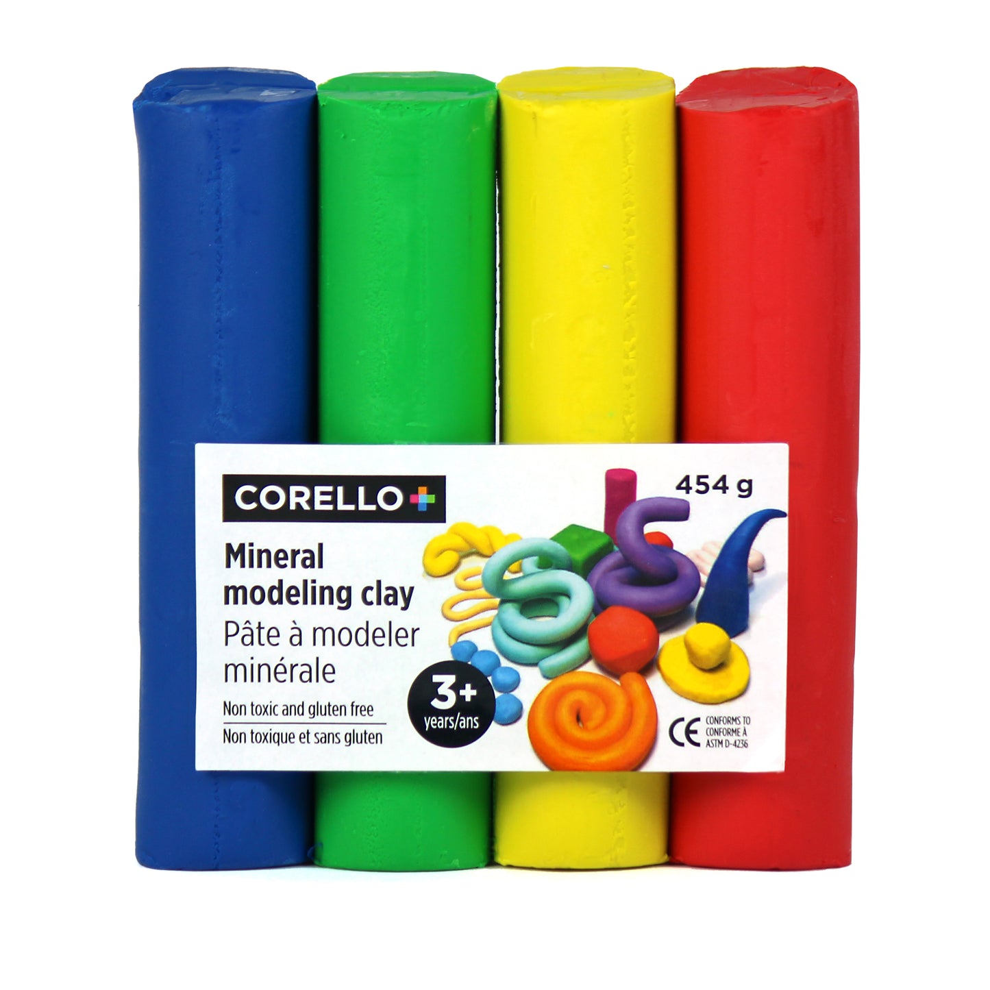Ensembles de 4 couleurs de pâte à modeler minérale CORELLO+
