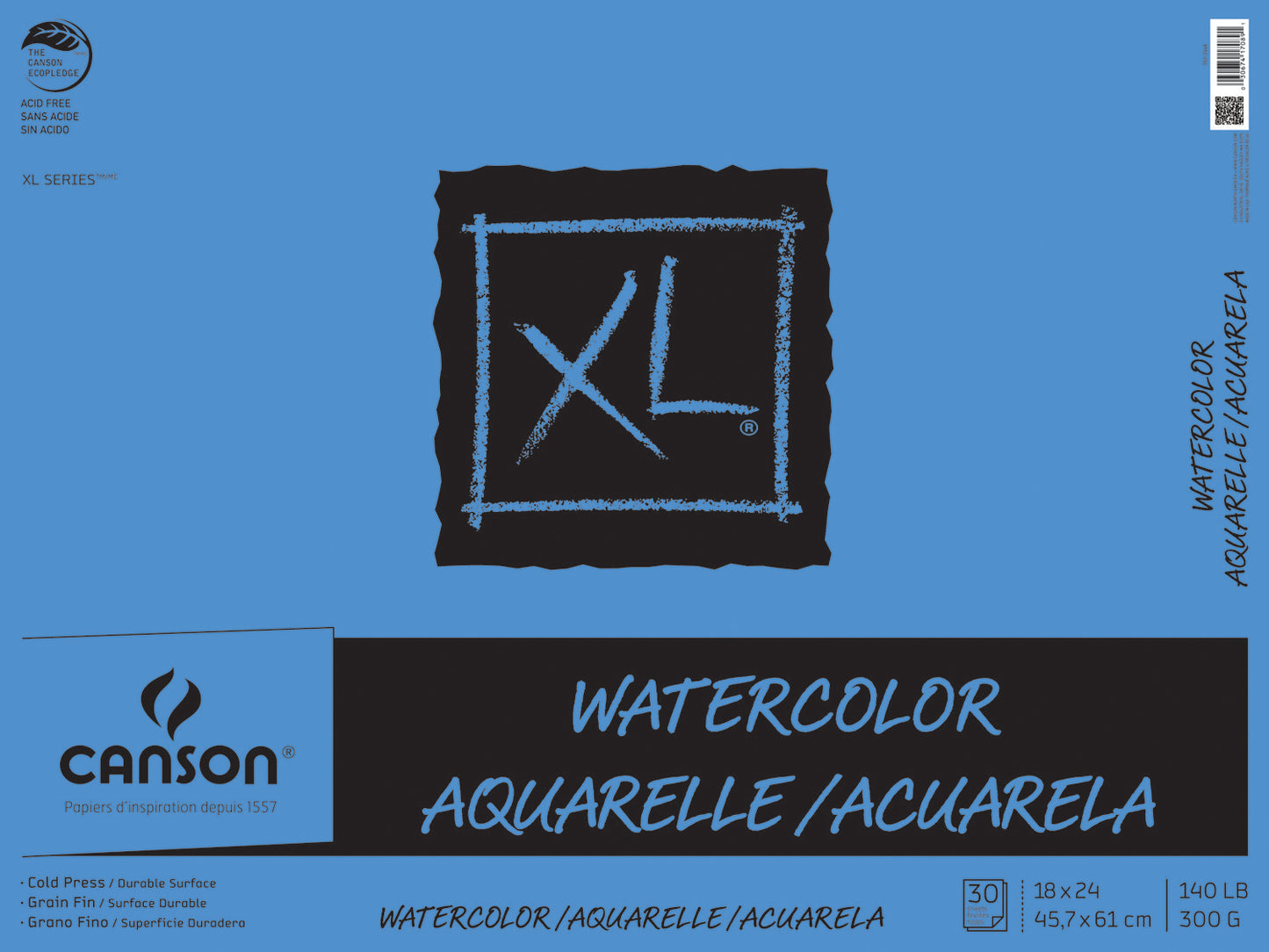 Tablette aquarelle 300 g/m² (140 lb)