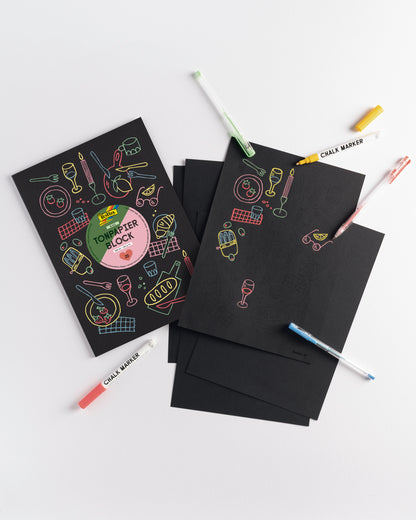 Bloc de papier noir – A4 – 130 g/m² – 20 feuilles