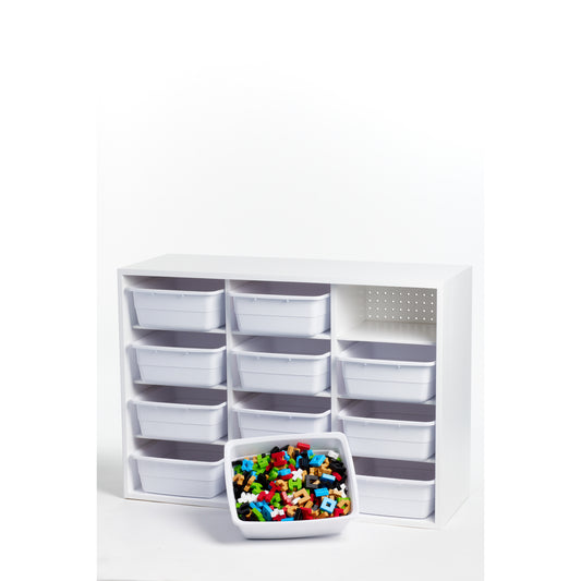 Étagères mobiles à 12 compartiments