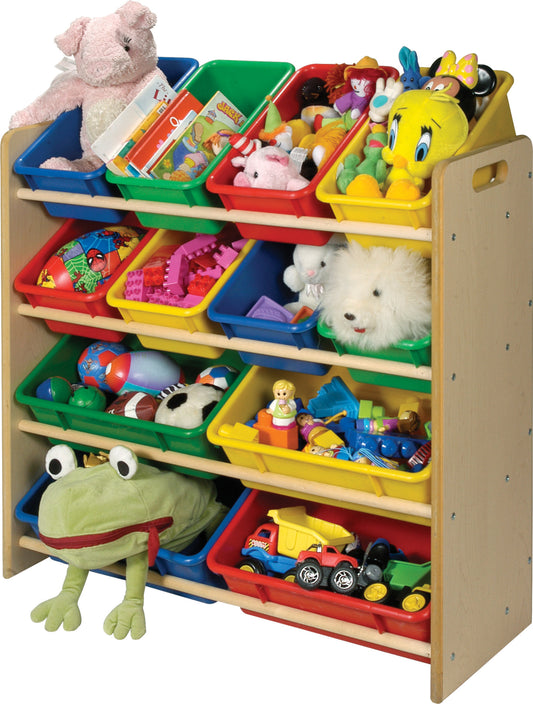 Meuble de rangement à 12 bacs