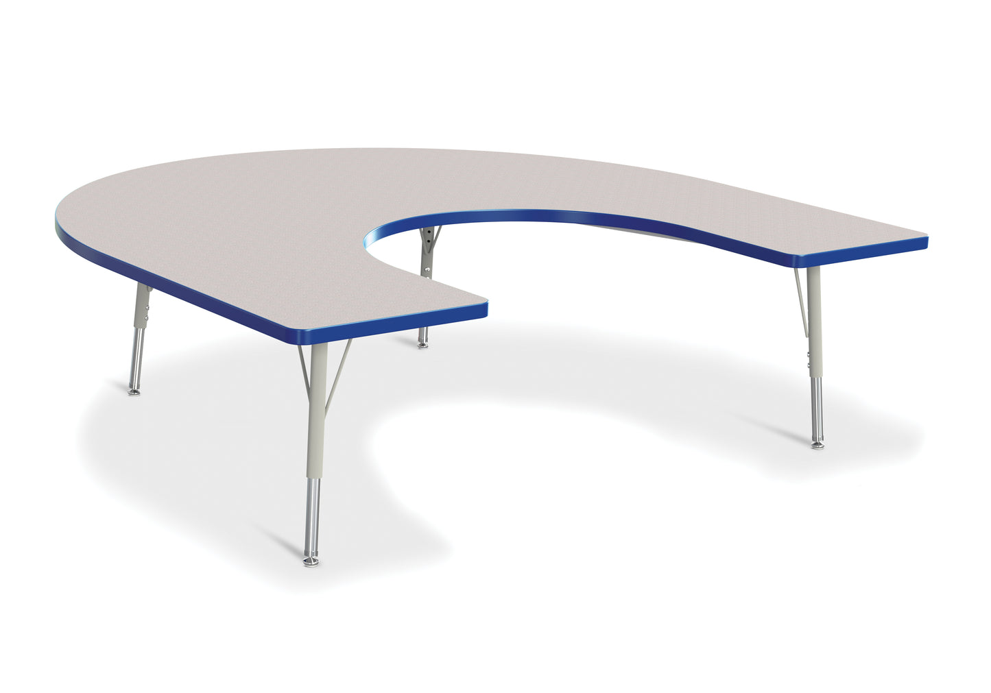 Tables en stratifié gris avec pattes de métal – 37,5 à 60 cm haut