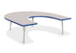 Tables en stratifié gris avec pattes de métal – 37,5 à 60 cm haut