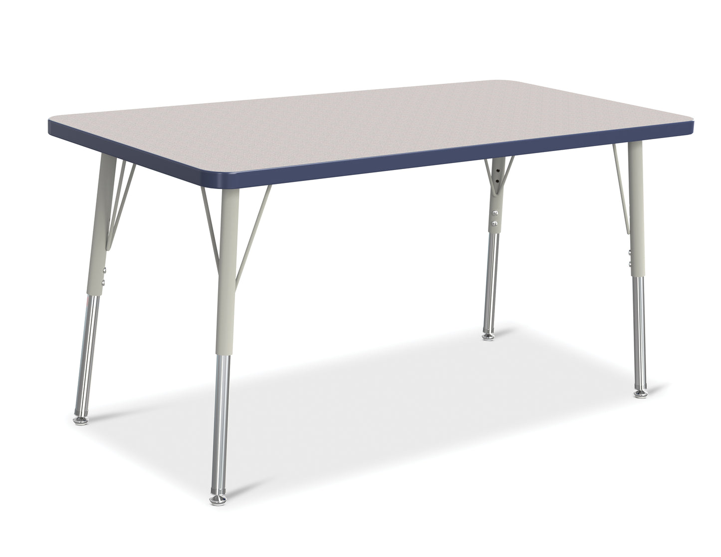 Tables en stratifié gris avec pattes de métal – 37,5 à 60 cm haut