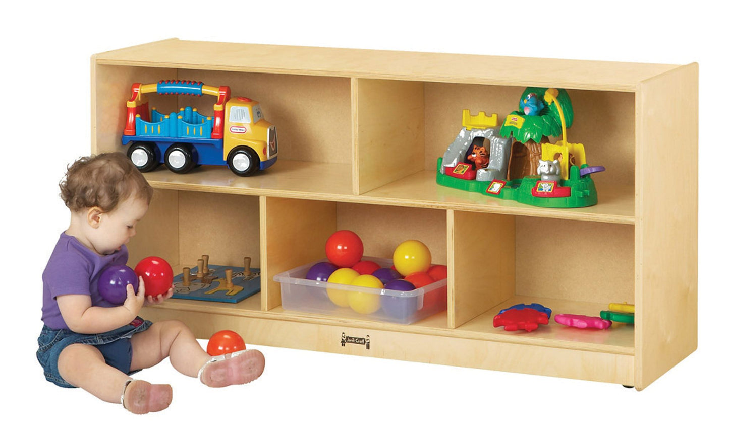 Étagère mobile basse à 5 cases