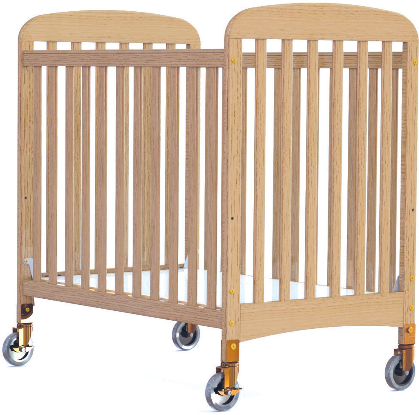 Compact bed with fixed sides