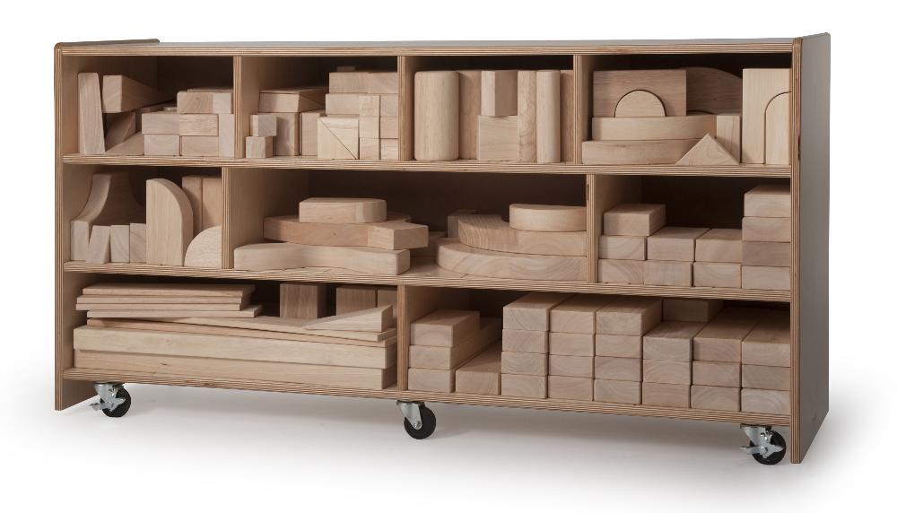 Chariots de rangement pour blocs de construction