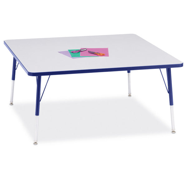 Tables en stratifié gris avec pattes de métal – 61 à 79 cm haut