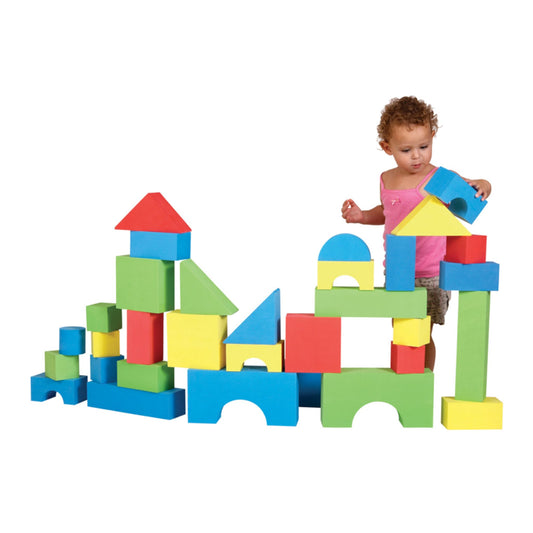 Gros blocs en mousse colorés