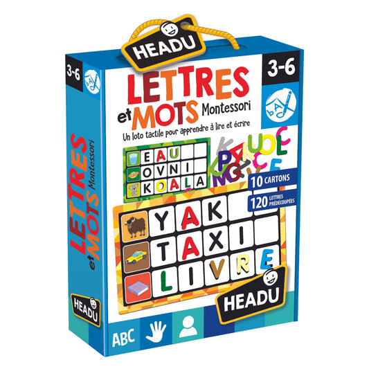 Jeu tactile lettres et mots