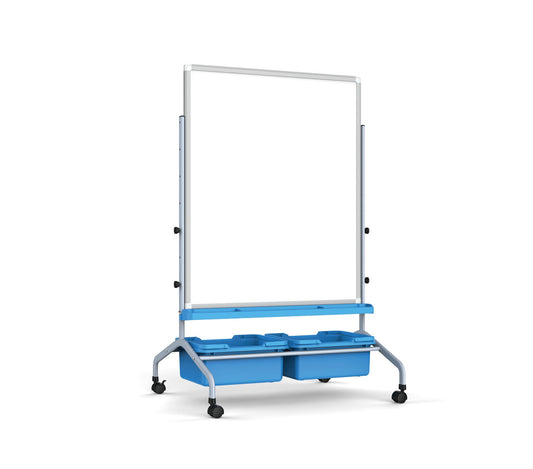 Tableau blanc mobile avec bacs