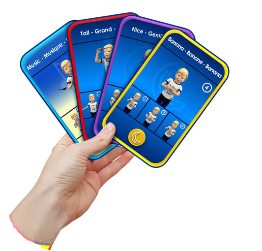 Cartes de signes – Samuel à la plage