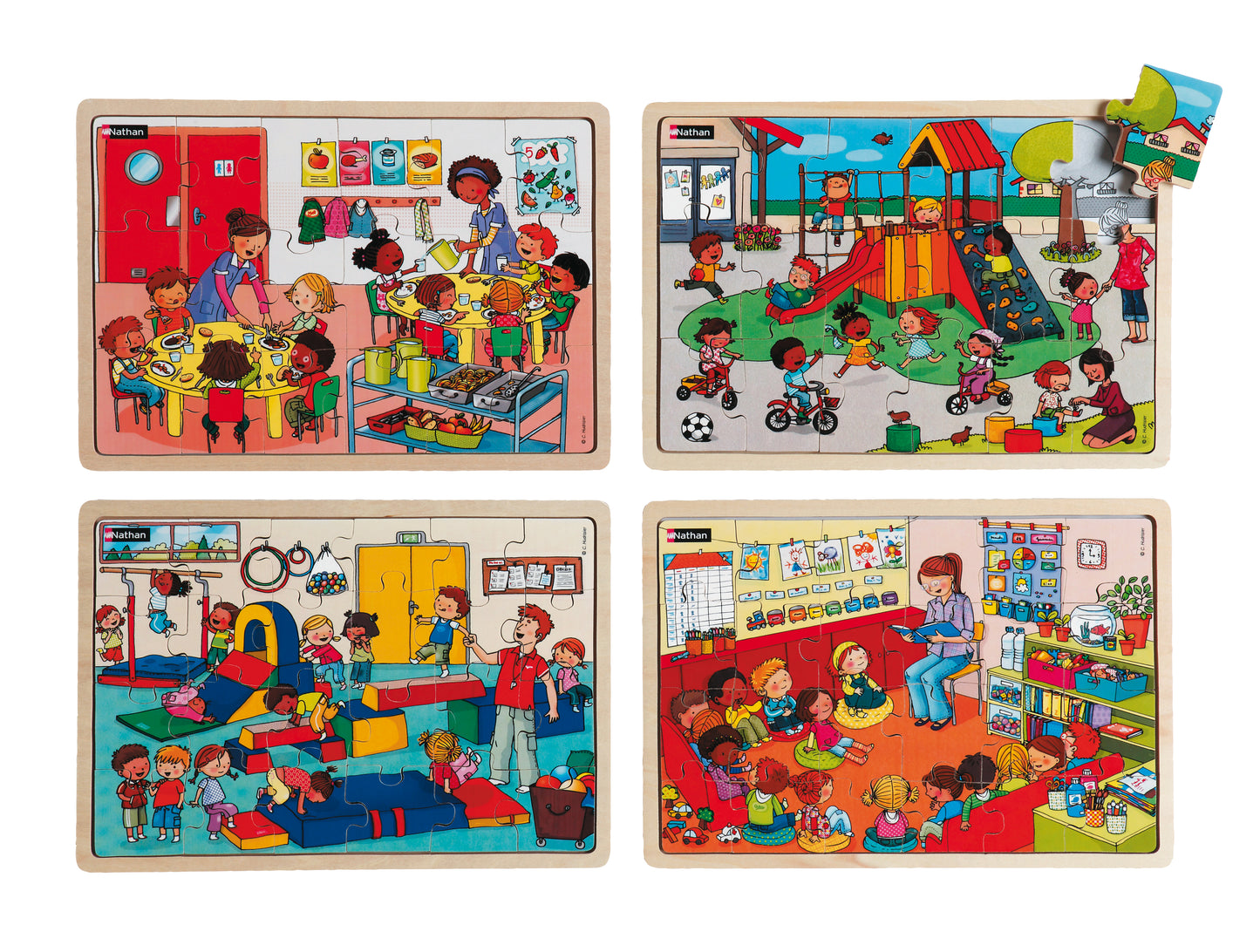 Sets of 4 Wooden Puzzles