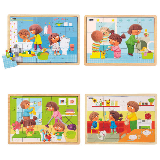Jeu de 4 puzzles Tout propre!