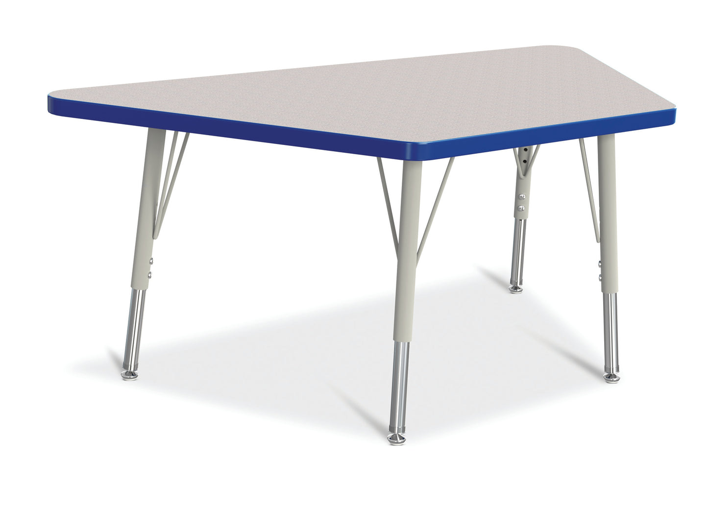 Tables en stratifié gris avec pattes de métal – 37,5 à 60 cm haut