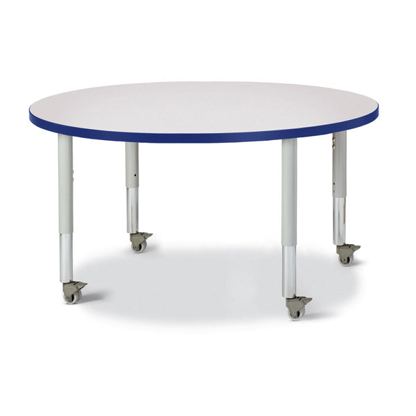 Tables en stratifié gris avec pattes de métal – 37,5 à 60 cm haut
