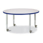 Tables en stratifié gris avec pattes de métal – 37,5 à 60 cm haut