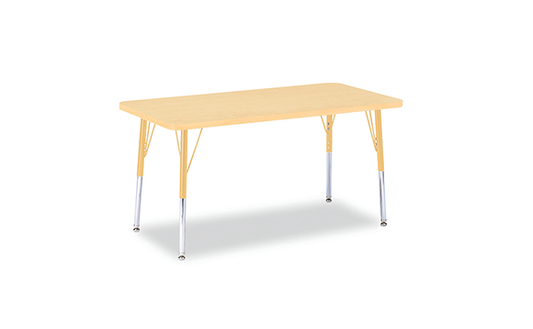Tables en stratifié érable avec pattes de métal – 61 à 79 cm haut