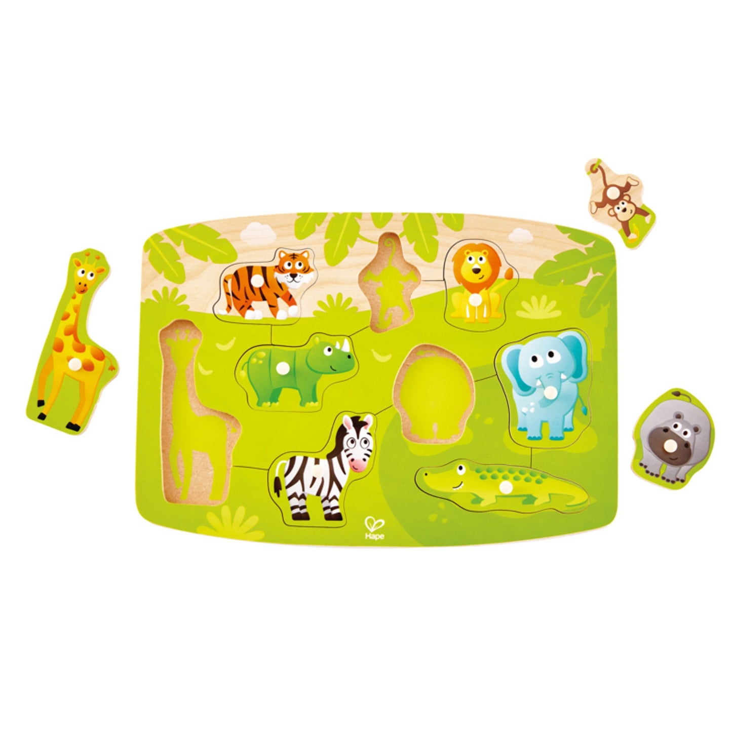 Puzzle en bois à gros boutons – Jungle