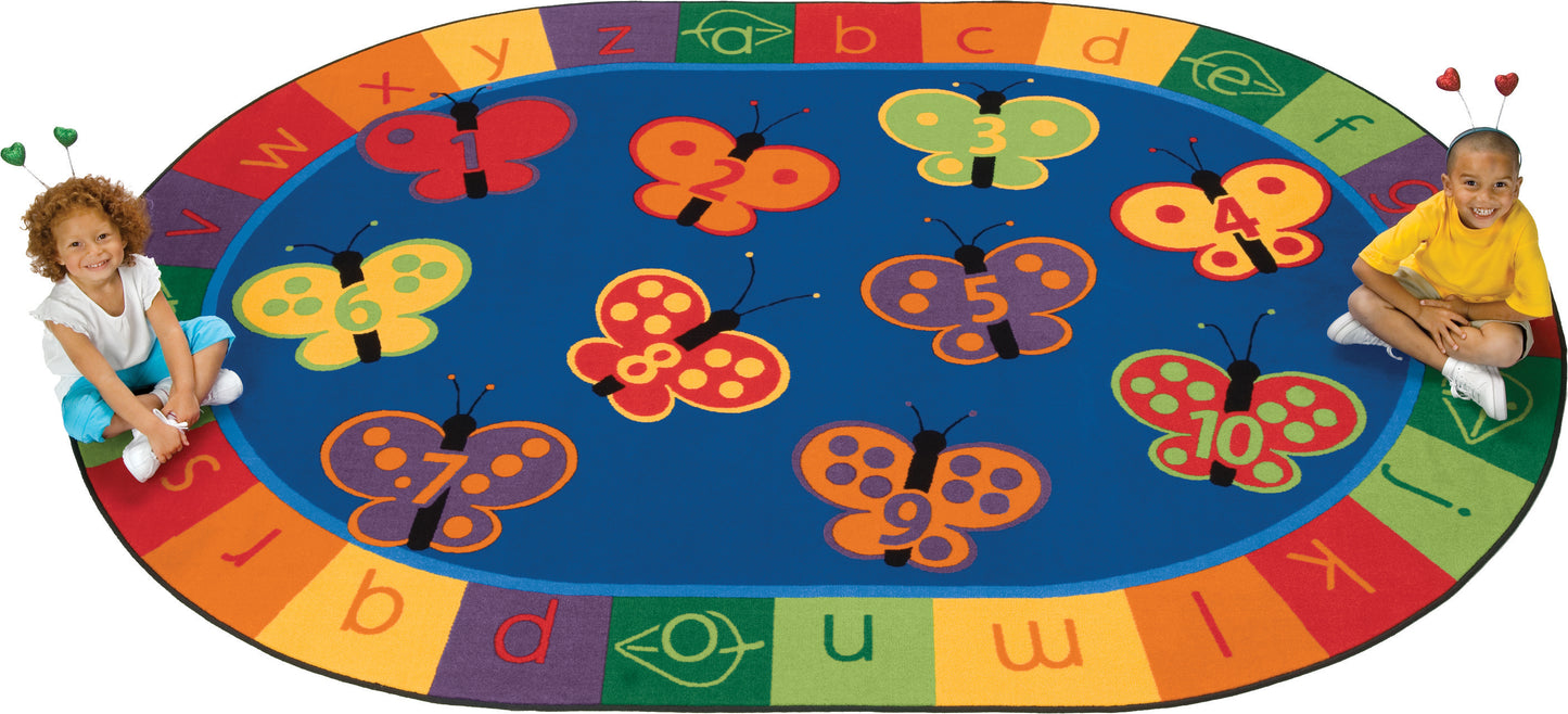 Tapis 123 abc Papillons