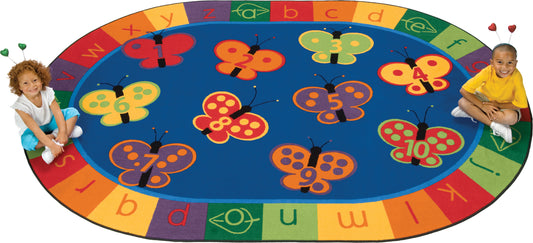 Tapis 123 abc Papillons