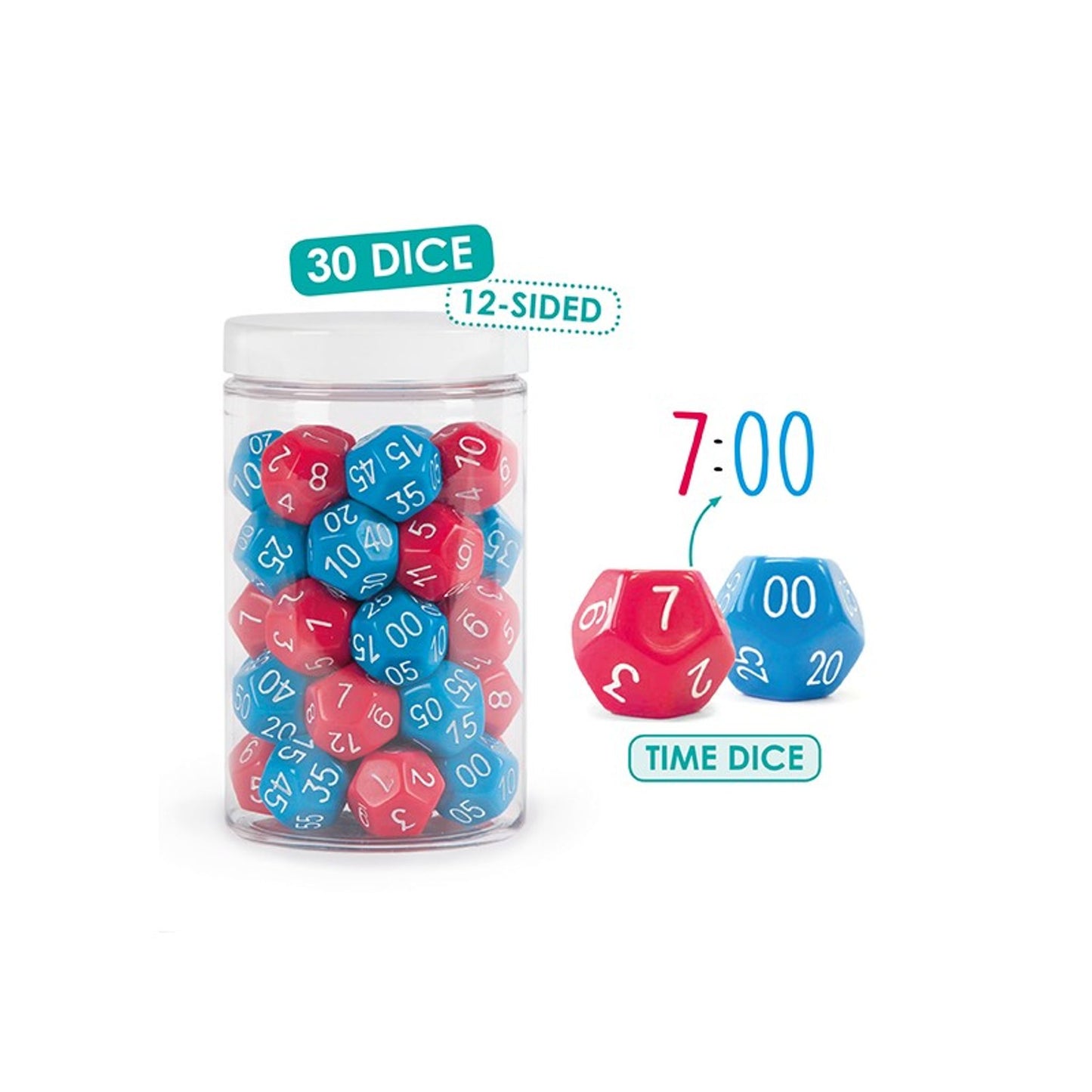 Ensemble de dés de l'heure