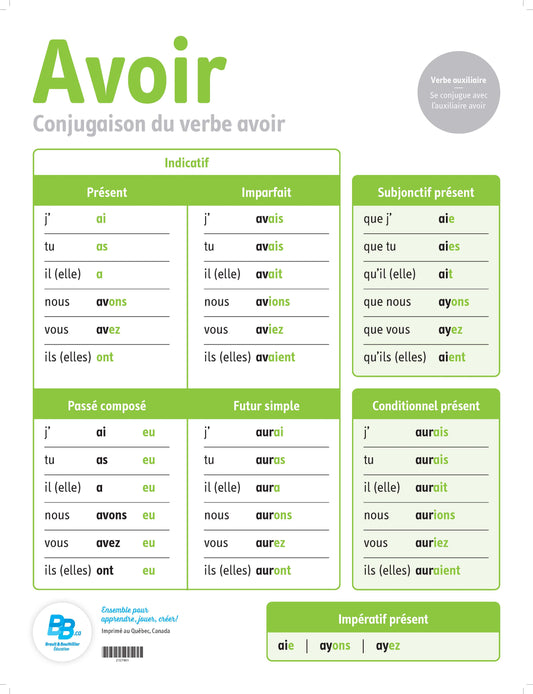 Affiches de conjugaison