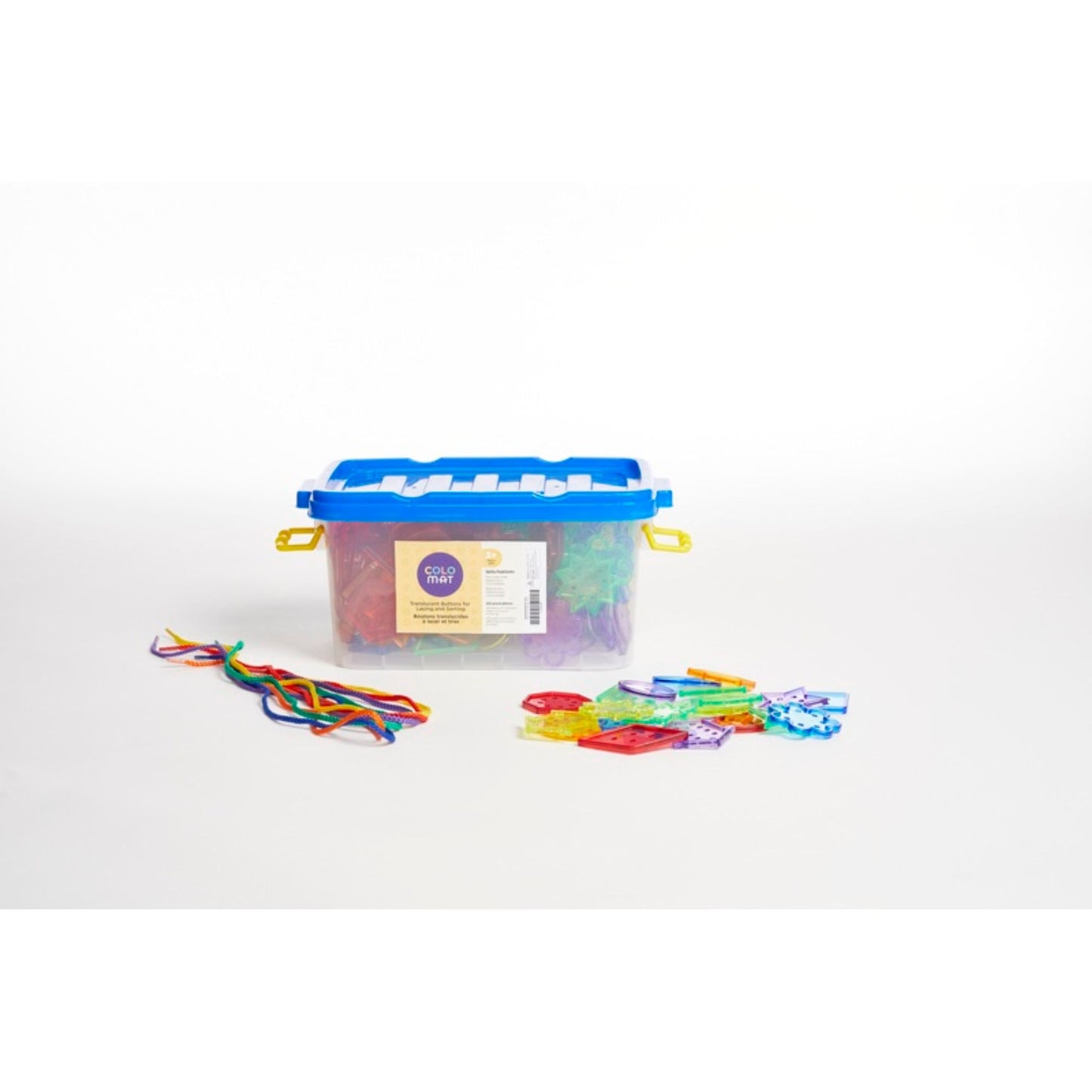 Colomat – Boutons translucides à lacer et trier