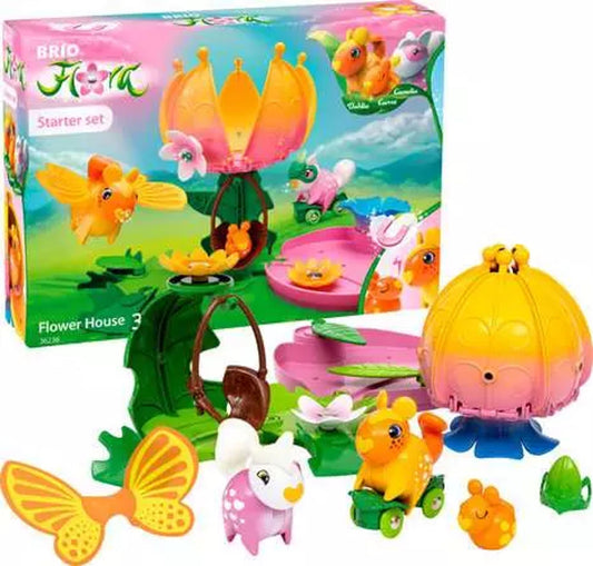 Ensemble maison fleurs - Brio Flora