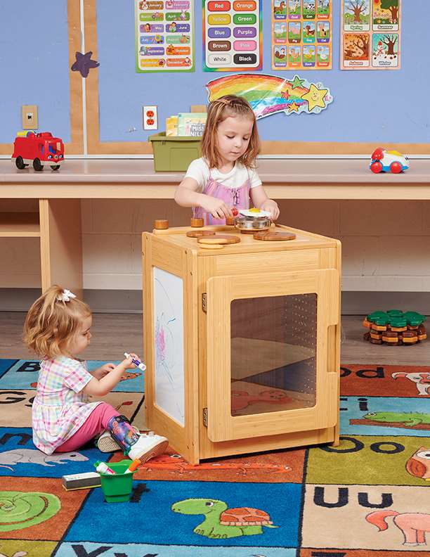 Bamboo Make-Believe Stove for Dramatic Play