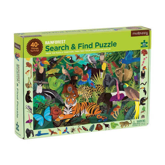 Puzzles cherche et trouve - Forêt tropicale