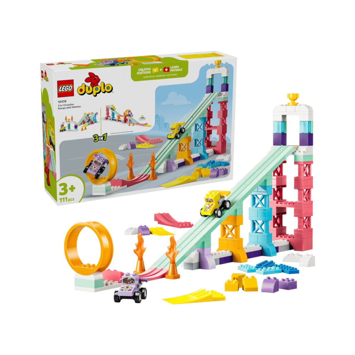 LEGO Duplo - 10478 - Les rampes créatives avec des véhicules 3 en 1