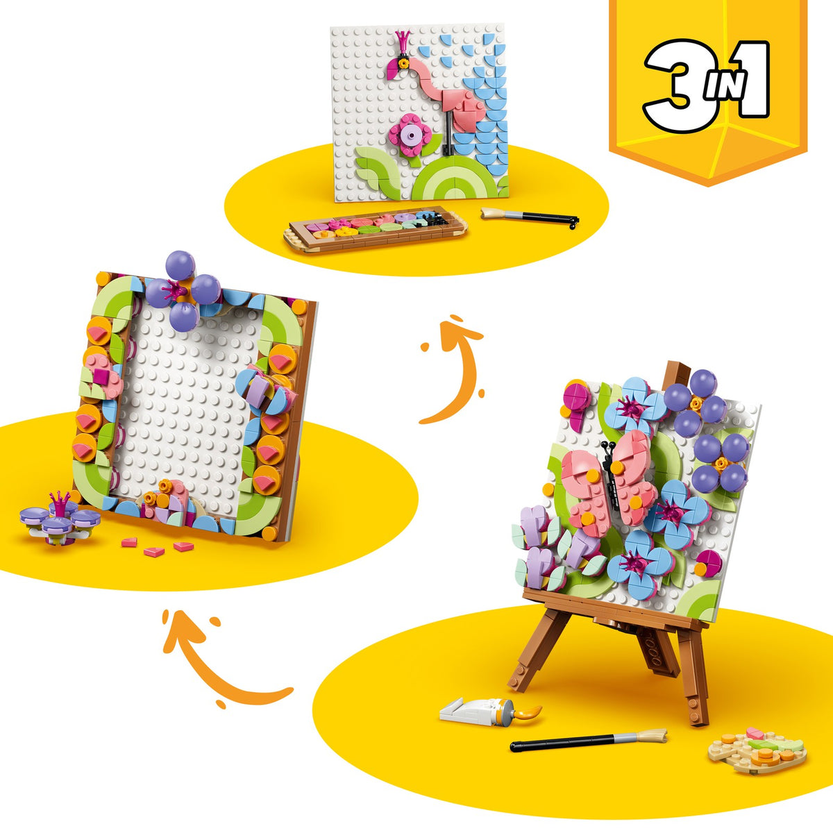 LEGO Creator 3-en-1 - 31390 - Le tableau décoratif à motifs floraux