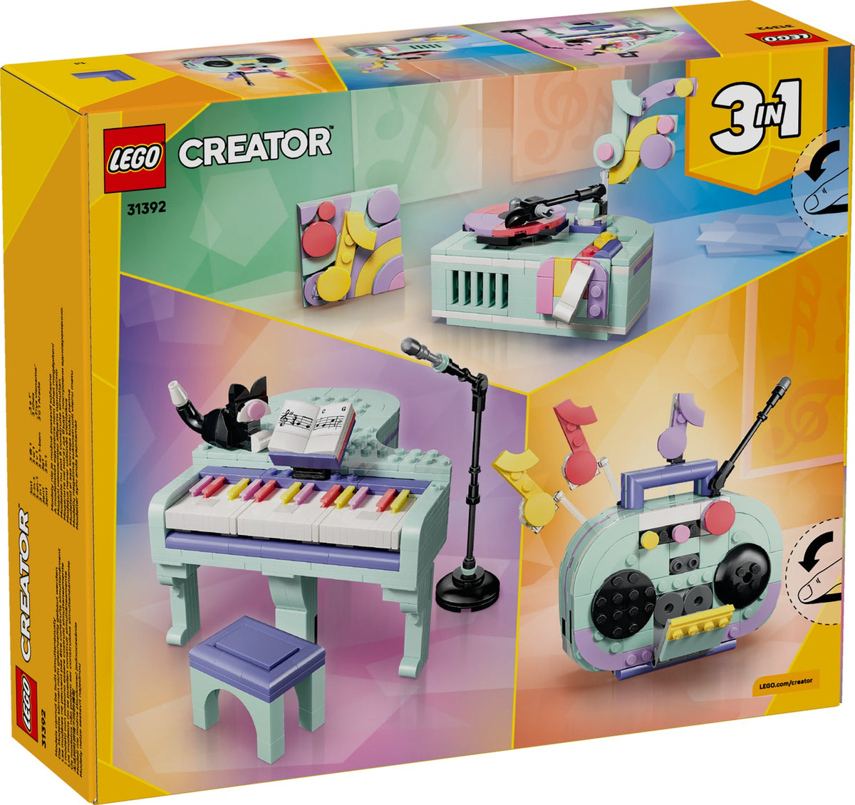 LEGO Creator 3-en-1 - 31392 - Le piano décoratif avec le chat